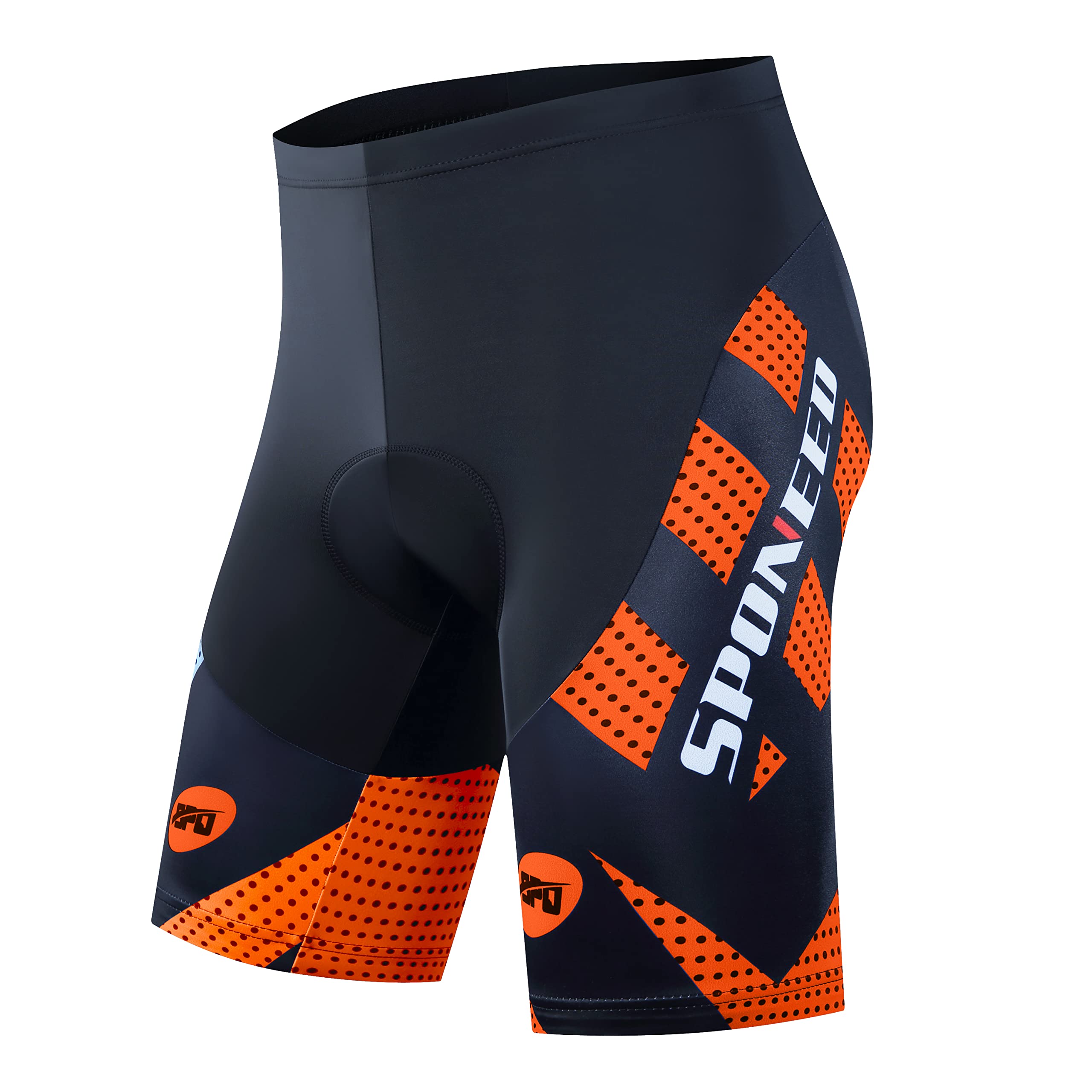 Cycling Shorts Padded Men Padding Triathlons Cycle Pants for Bicycle Biking Trails Gym Bottoms US M Orange Image