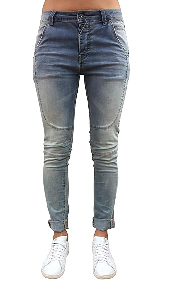 Bianco Jeans Damen Hose Light Denim - Relaxed geschnittene Jeans im Used-Look