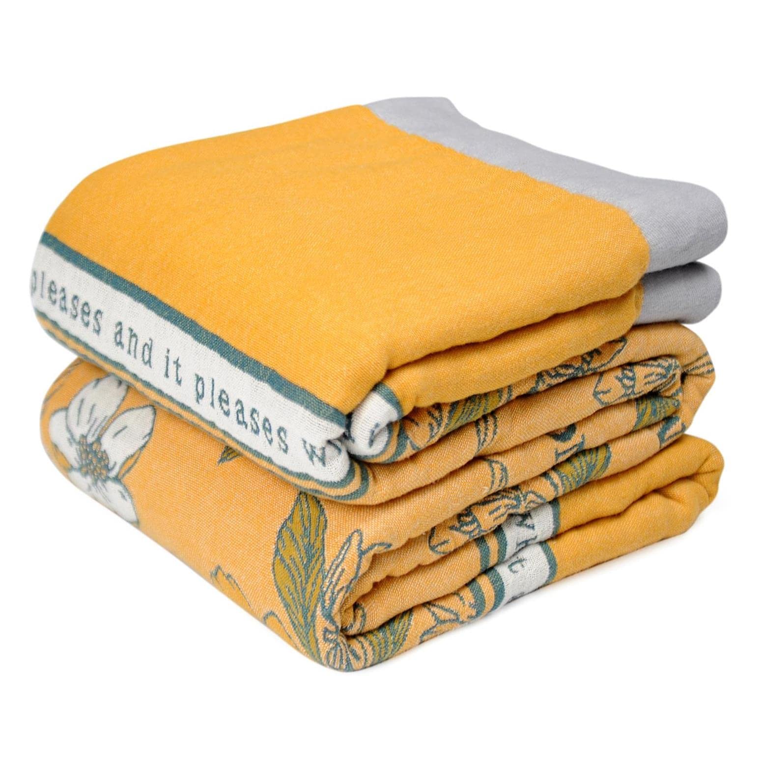 Boho Throw Blanket for Bed 100% Cotton Ultra Soft Rustic Quilt Fall Blanket Floral Printed Farmhouse Decor Bed Blankets,80"×90" All Season Rustic Throw for Sofa Couch Chair Image