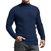 MANGOPOP Men's Mock Turtleneck Shirts Long Sleeve Shirts Pullover Ribbed Sweater Fall Fashion 2025