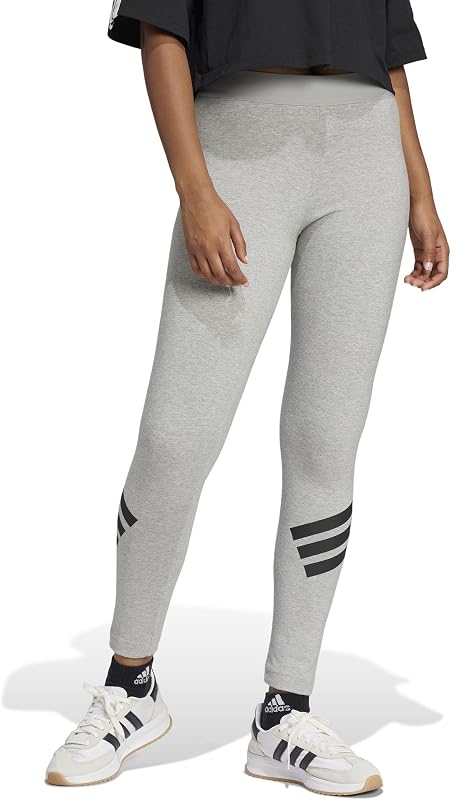 Damen FUTURE ICONS THREE STRIPES LEGGING, medium grey heather, XL — photo 3 sur 6
