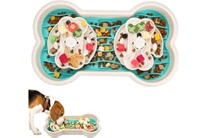 Tivray Slow Feeder Dog Bowls Large Breed, Diffcult Dog Slow Feeder Bowl - Helps Slow Down Eating Reduces Boredom Bloat Stop, Interactive Puzzle Feeder Slow Eating Dog Bowl for Medium and Large Dogs
