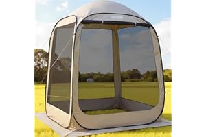 VEVOR Screen House Tent, 6 x 6 ft, 4-6 Person Pop Up Screen Tent, Portable Screened in Canopy with Carry Bag, Netting Sides, 