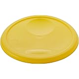 Rubbermaid Commercial Plastic Food Storage Container Lid, Round, Yellow 8 Quart