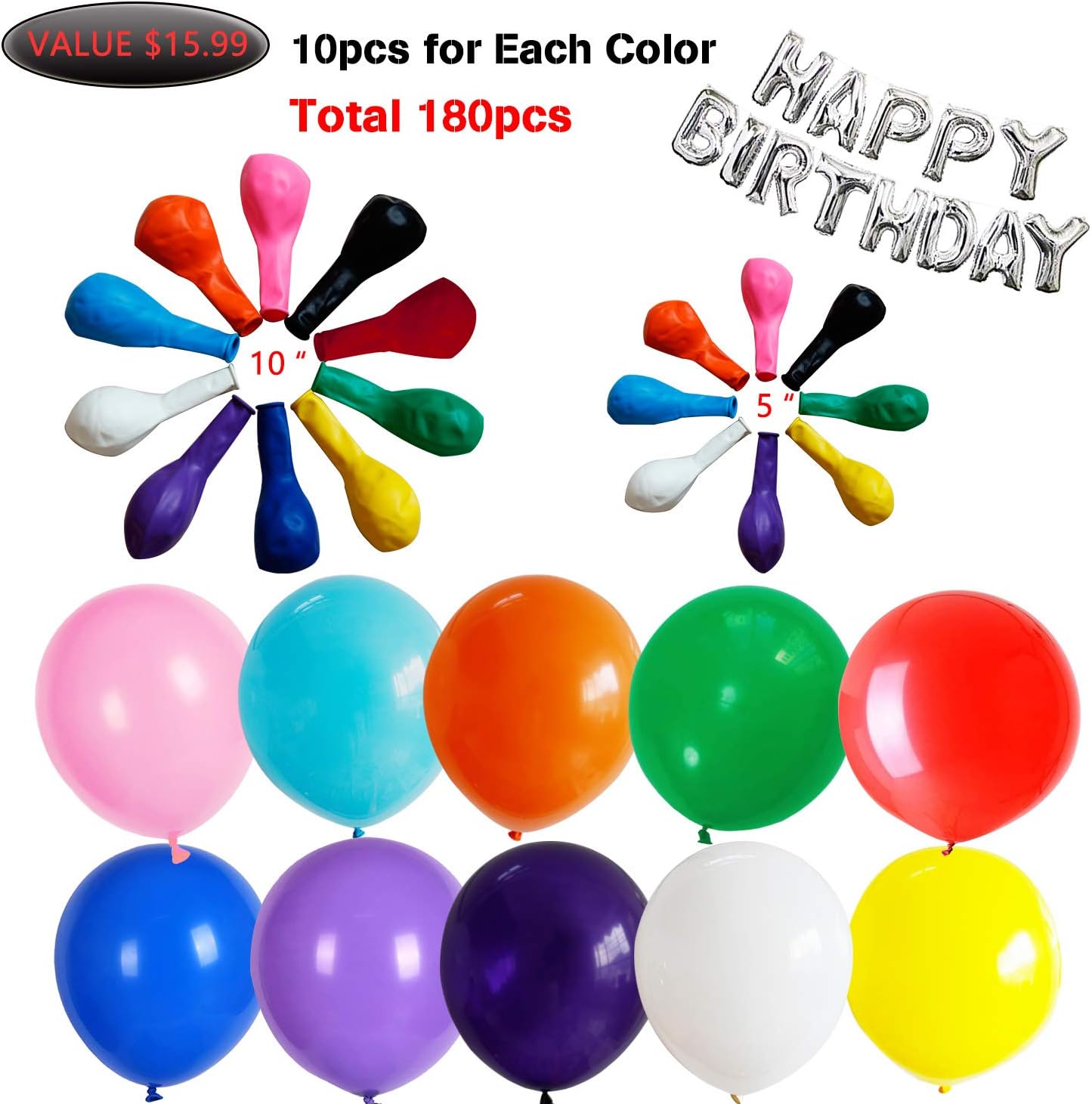 214 Pcs Balloon Pump Set- Electric Air Balloon Blower Pump, Balloon Inflator 110V 600W Portable Dual Nozzles - Balloon Decorating Strip Kit for Arch Garland + 32Ft Balloon Tape Strip, 2 Tying Tool, 200 Dot Glue, 10 Ballon Flower Clip, 3 Rolls Colored Ribbon for Party Wedding Birthday Xmas Baby Shower DIY: Toys & Games