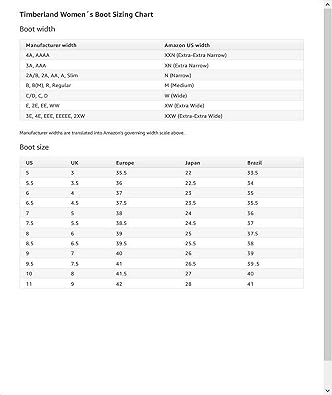 timberland boot sizing