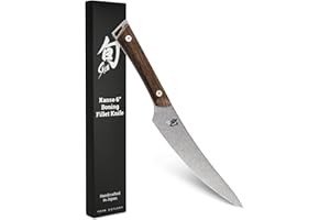 Shun Cutlery Kanso Boning & Fillet Knife 6.5”, Easily Glides Through Meat and Fish, Authentic, Handcrafted Japanese Boning, F