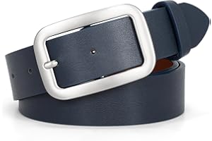 WHIPPY Women Leather Belts for Jeans Pants Fashion Dress Belt for Women with Solid Pin Buckle