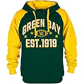 CLORPEAK Mens City Football Fully Embroidery Soft Classic Pullover Sweatshirt Hoodie