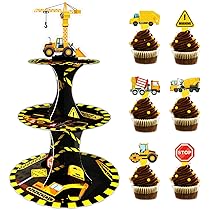 Construction Cupcake Toppers - 48 Pcs Dump Truck, Excavator, Tractor Cake Picks For Kids Birthday Party - View #9