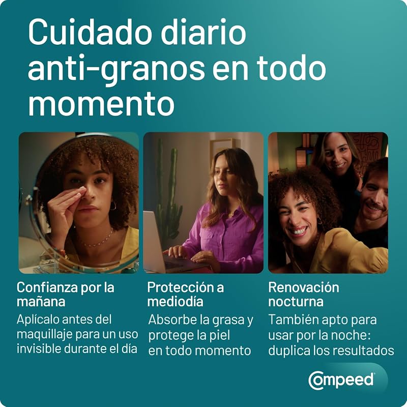 Parche Anti-Granos, Tratamiento Acné Uso Diurno, 15 uds