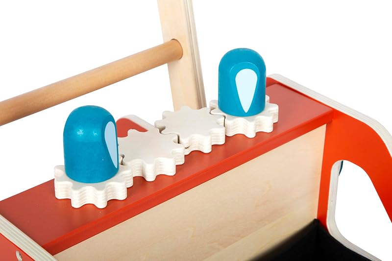 Carrello Primi passi in legno Vigili del Fuoco, per bambini a partire dai 12 mesi, 12540