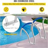 VEVOR 30" x 30" Pool Handrail, Stainless Steel, 375lbs Capacity, 2 PCS view 4