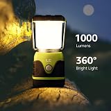 Lepro LE Camping Lantern 1000 Lumen, 3 D Batteries, 4 Modes, IPX4 Pack of 2 view 3