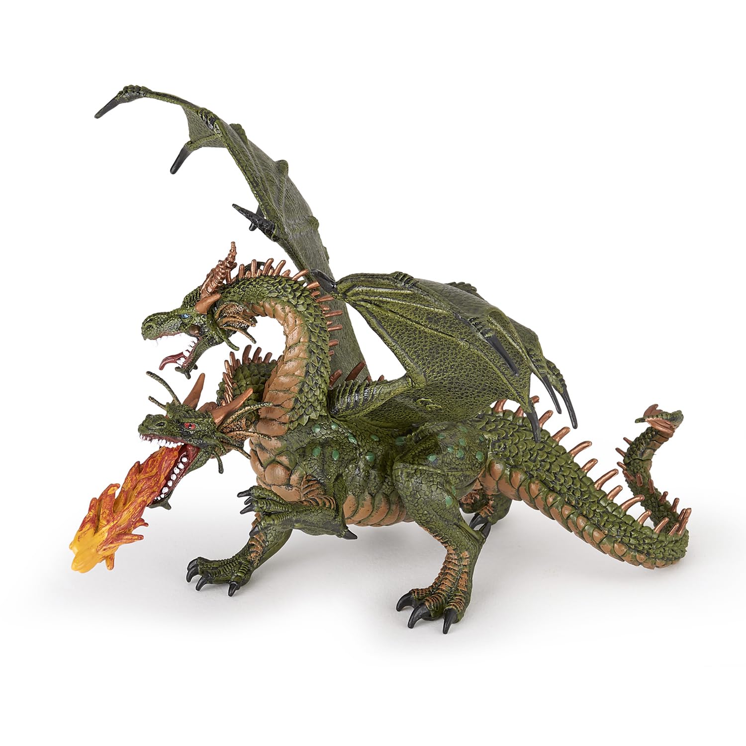 Papo - Realistic Two-Headed Dragon Figure - Ages 3+ - Fantasy & Medieval Collection - Creative Play Legendary Adventures - Gift Idea Toy for Girls and Boys - 19 Cm X 19 Cm
