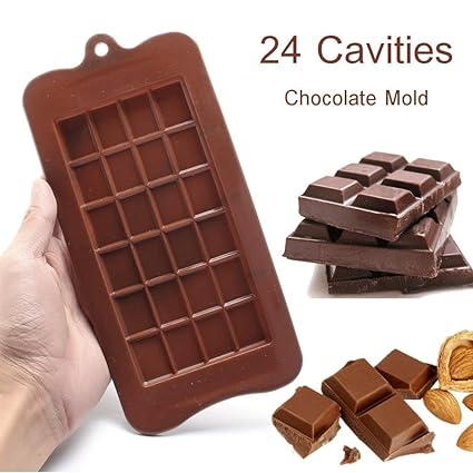 APSAMBR- Silicone Bar Chocolate Mould Break Apart Choc Block Mould Pack of 1