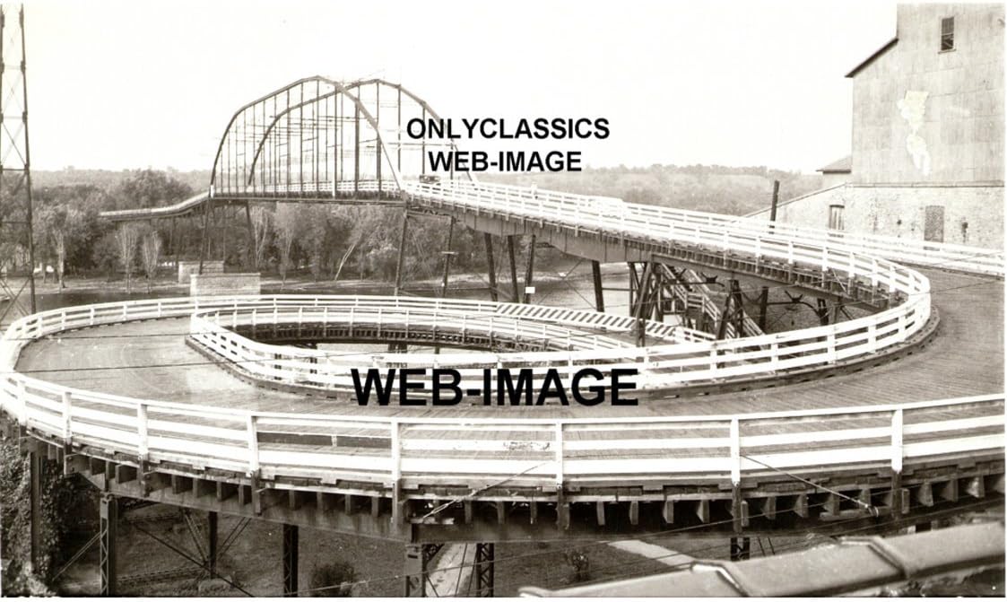 Photographs - OnlyClassics VINTAGE SPIRAL BRIDGE OVER MIGHTY MISSISSIPPI RIVER HASTINGS MN PHOTO AMERICANA