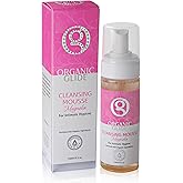 Organic Glide Feminine Body Wash 5 fl oz - Natural Cleansing Mousse with Unique Probiotic Support, pH Balanced, Gentle for Se