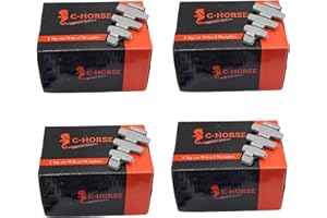 C-HORSE 400Psc Clip On Wheel Weights Assortment - 4 Styles (AW, FN, MC, P) - Hammer Type Rim Balancers - 0.25oz, 0.5oz, 0.75oz, 1.0oz, 100Pcs for Each Style, Fits Steel & Aluminum Wheels