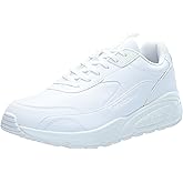Armani Exchange Men's Bronx Solid Colored Leather Low Top Sneaker, Optical White, 12