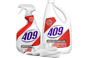 Daley Mint 409 Multi Surface Cleaners | 32oz Spray Bottle & 64oz Refill Jug Towel | All Purpose 409 Cleaner for Kitchen, Bathroom, Tile (96oz Total)