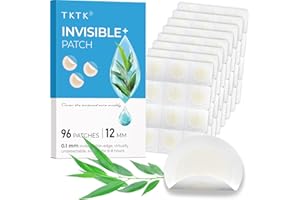 TKTK Pimple Patches, 12mm Invisible Acne Patches for Face with Salicylic Acid, 0.01cm Extra Thin Outer Edge, Hydrocolloid Zit Patch for Pustule, Whitehead, Cystic Acne Spot, 96 Count