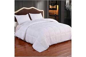 Homelike Moment Lightweight Queen Comforter - White Duvet Insert Down Alternative Bedding Comforter Queen Size, All Season Bed Comforter with Coner Tabs Soft Queen Full Size White Square Embossed