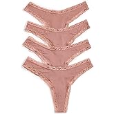 Stripe & Stare Women's Mocha Thong 4 Pack Box