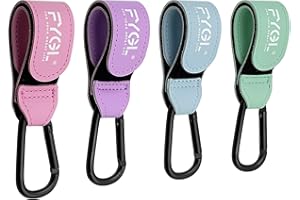 FYGL Stroller Hooks - Leather Buggy Clips, Pushchair Carabiner Clip for bags, Easy Attachment for Pram, Universal Stroller Cl