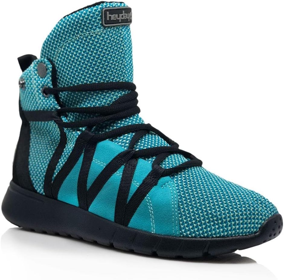 Heyday Footwear Teal/Black Super Freak 2.0 Bodybuilding High Top Sneakers - Size 9 D(M) US