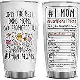 Only the Best Dog Moms Get Promoted to Human Moms 20 oz Stainless Steel Tumbler – Funny Pregnancy Gift for Expecting Women, New Mothers & Mom-to-Be, Must-Have Maternity Gift