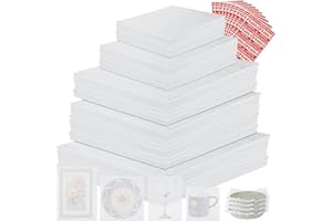 AOBOPLE 400PCS Moving Packaging Supplies,300 Cushioning Foam Pouches and Sheets,4 Sizes(16"x12",12"x12",12"x7.8",7.8"x7.8") with 100 Fragile Stickers,Packaging Foam Pouches for Protect Dishes Glasses Storage