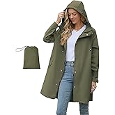 American Trends Packable Waterproof Rain Jacket Women with Hood Raincoat Windbreaker Long Hooded Trench Coats S-2XL Available