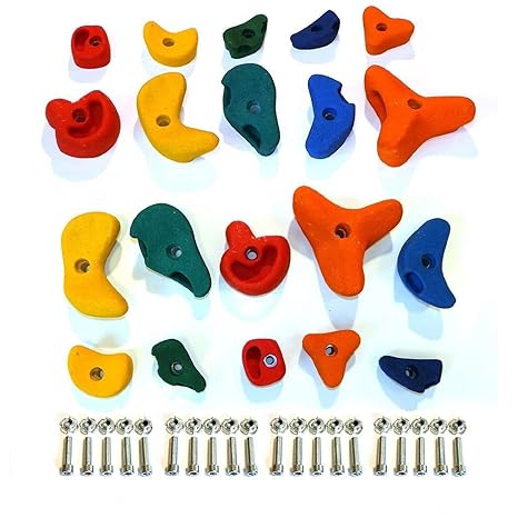 Gartenpirat Klettersteine für Kletterwand Ausführung Mix-Set mit 20 Stück