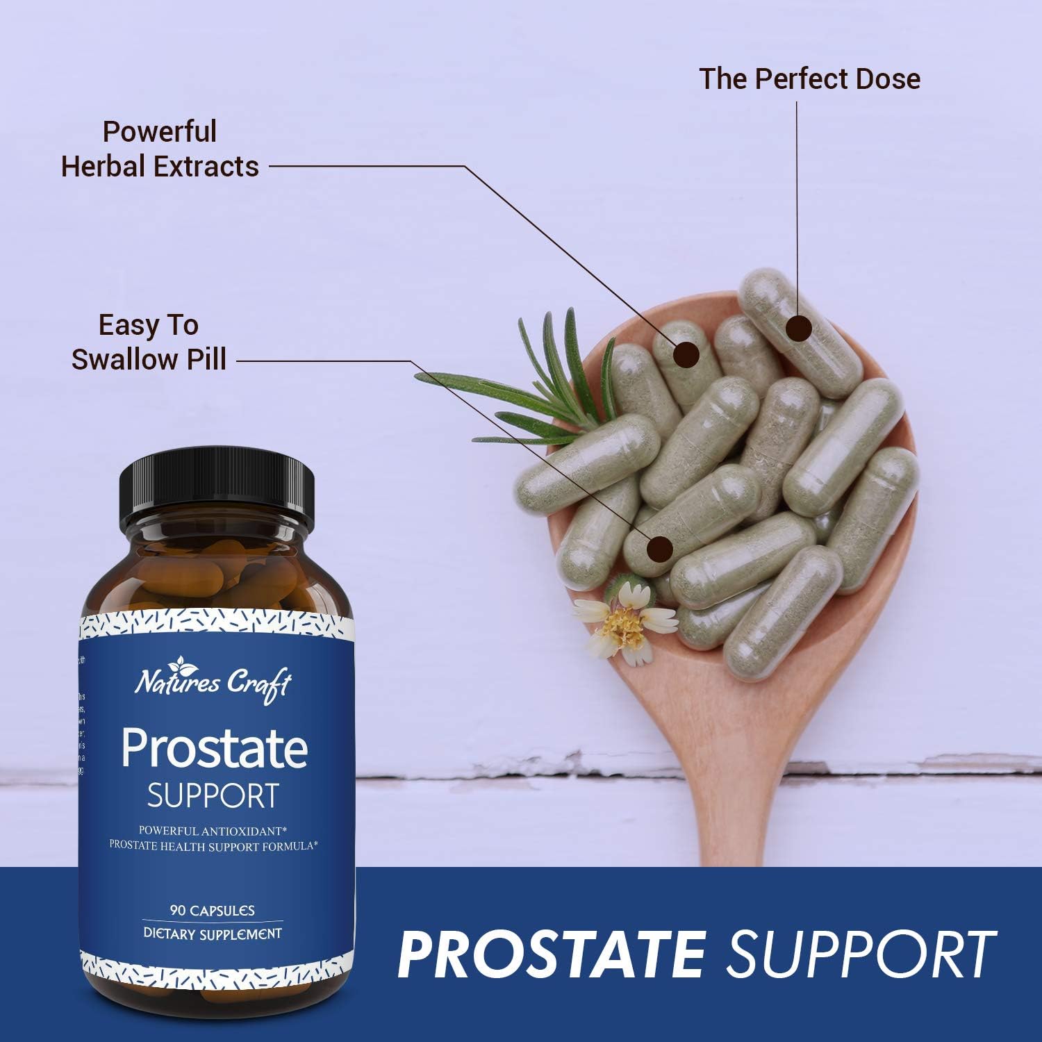 All Natural Prostate Support Health Supplement Pure Extract Pills Best Formula Saw Palmetto Extract Capsules Plant Sterol Complex – Urinary System Boost Vitamins Hair Growth for Men (90 ct): Health & Personal Care