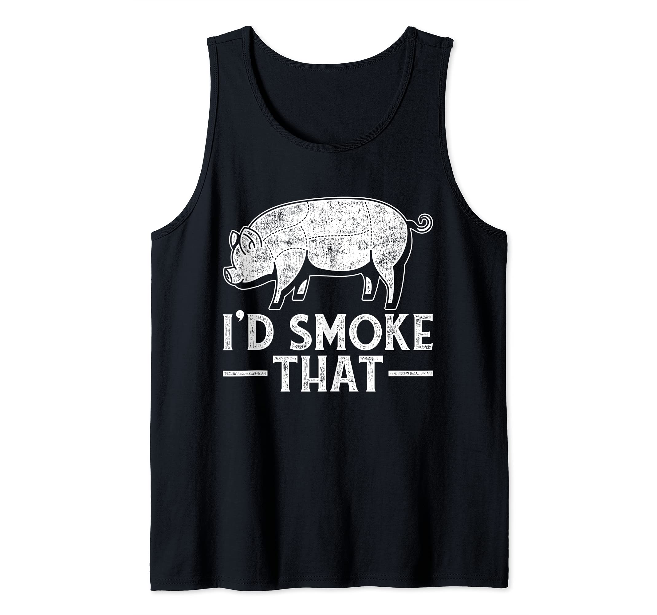 Grilling Pork Smoked Steak Funny BBQ Grilled Meat Barbecue Tank Top