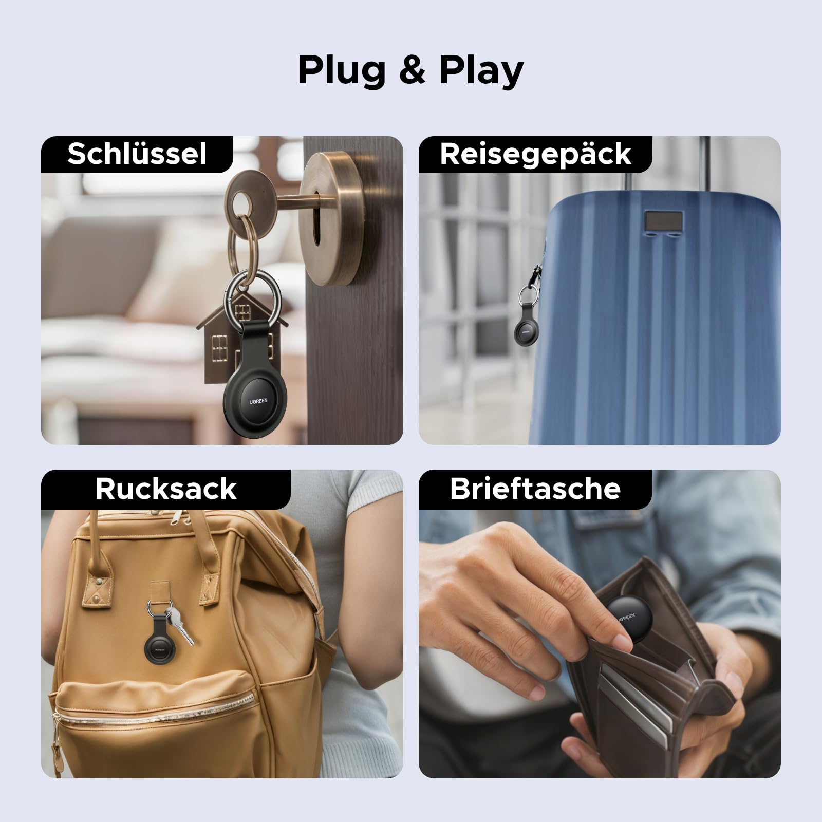 UGREEN FineTrack Mini (2er Pack) kompatibel mit Apple Find My (nur iOS) 9