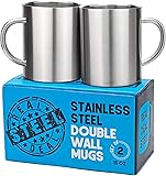 Stainless Steel Double Walled Mugs: 100% BPA