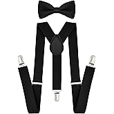 trilece Child Kids Boys Girls Suspenders Bow Tie Set Adjustable Y Back Toddler Baby Infant Suspender Bowtie