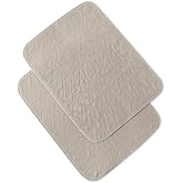 �鶹�� Basics Washable Pee Pads for Dogs, 2 Pack, Non-Slip Leak-Proof pet Pads, 60.5 x 46.0 x 0.3 cm, Taupe