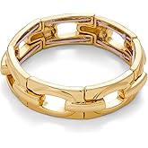 HUAYUNFANG Chunky Gold Stretch Bracelet for Women Adjustable Elastic Chain Bracelet Bold Statement Bracelet Trendy Jewelry