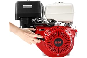 SHZICMY 15 HP 420CC Gas Engine Horizontal Shaft, 4 Stroke OHV Gas Motor, Industrial Grade Replacement Gas Motor, Shaft 0.98" (25mm) Diameter