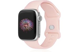 GINNARY Sport Bands Compatible with Apple Watch Band 38mm/40mm/41mm/42mm/44mm/45mm/49mm Women Men,Soft Silicone Strap compati