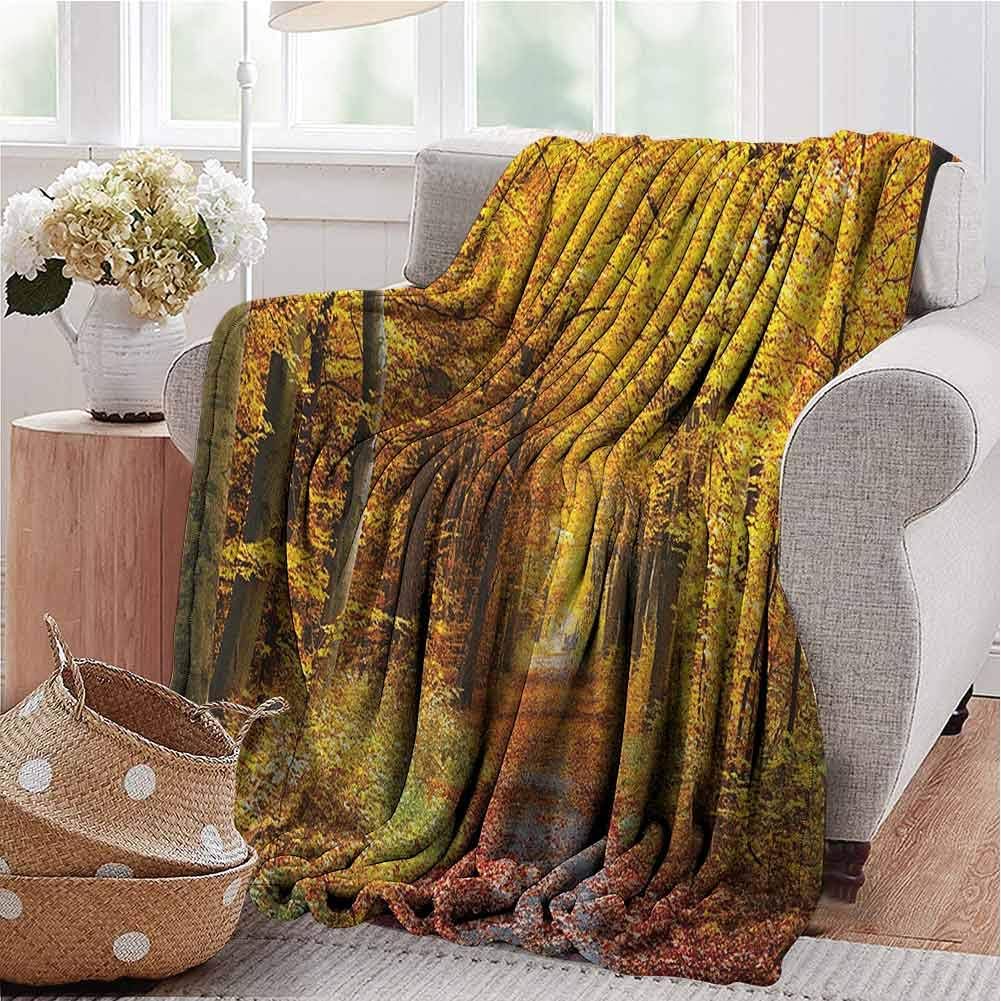 Amazon.com: Stevenhome Forest Bed Throw Blanket Seasonal Foliage Leaves