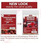 ULTHMOK Premium Hibiscus Tea Bags 100 Bags 7.06 oz Caffeine Free 100% Hibiscus view 2