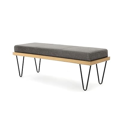 Christopher Knight Home Elisha Industrial Modern Microfiber Bench