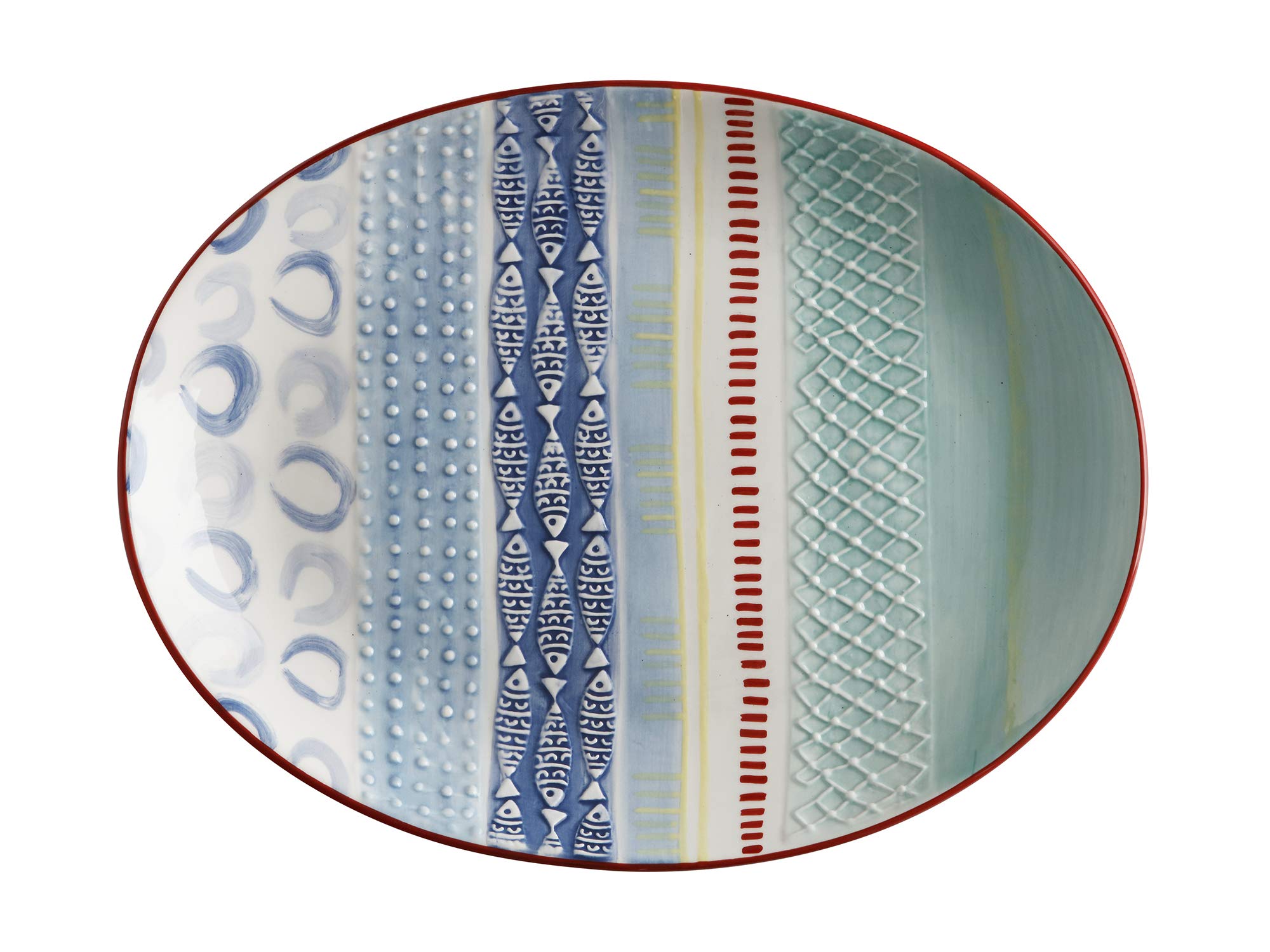 Maxwell & Williams DR0196 Laguna Serving Platter, Ceramic, Multi-Colour, 35.5 x 27.5 cm