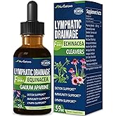Nurbetoxa Cleavers Lymphatic Drainage Drops for Lymph System Detox Cleanse, Lymphedema Support Supplement Formula w/Echinacea