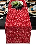 ARTSHOWING Gingerbread Man Table Runner Christmas
