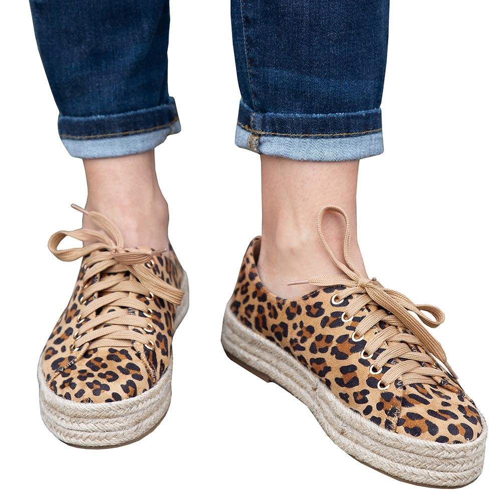 LAICIGO Women's Sneaker Casual Fashion Loafer Slip-On Espadrille Flat Canvas Shoes - Image 4